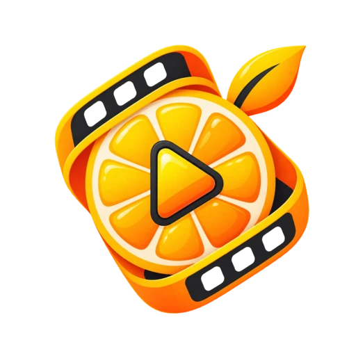 红豆短剧橙色胶片播放Logo